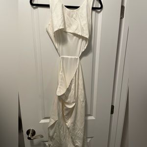 White open back dress